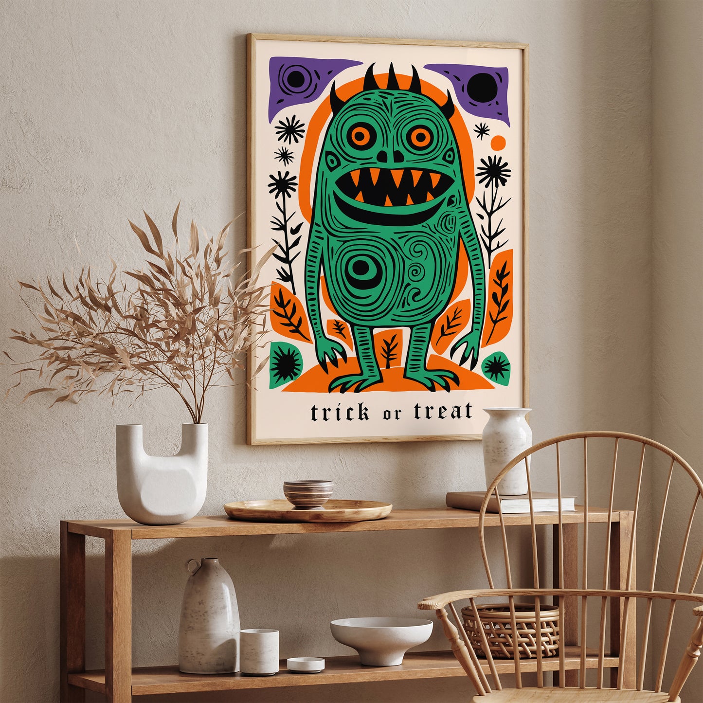 Trick or Treat Halloween Spooky Poster 2024