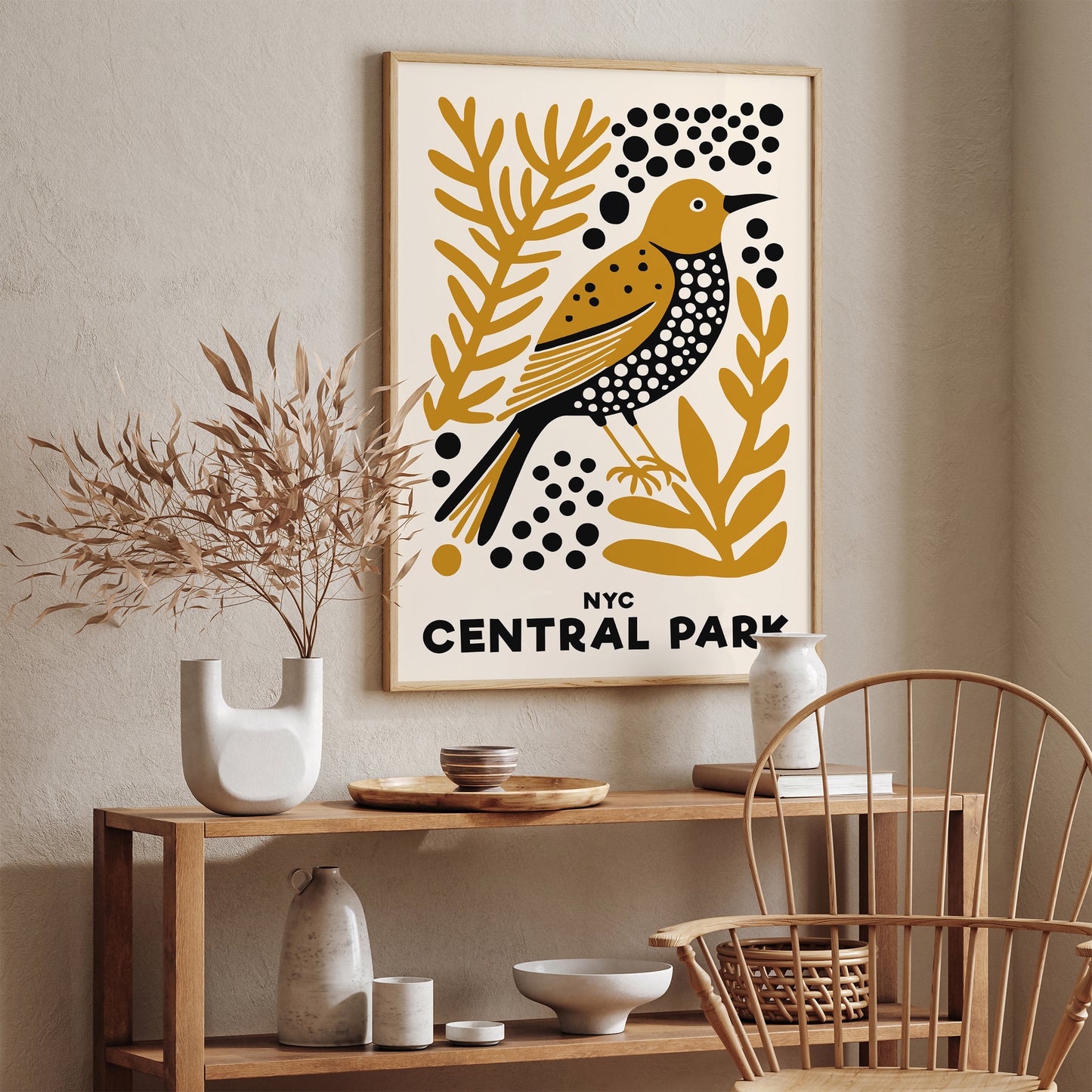 Yellow Bird NYC Central Park Art Print