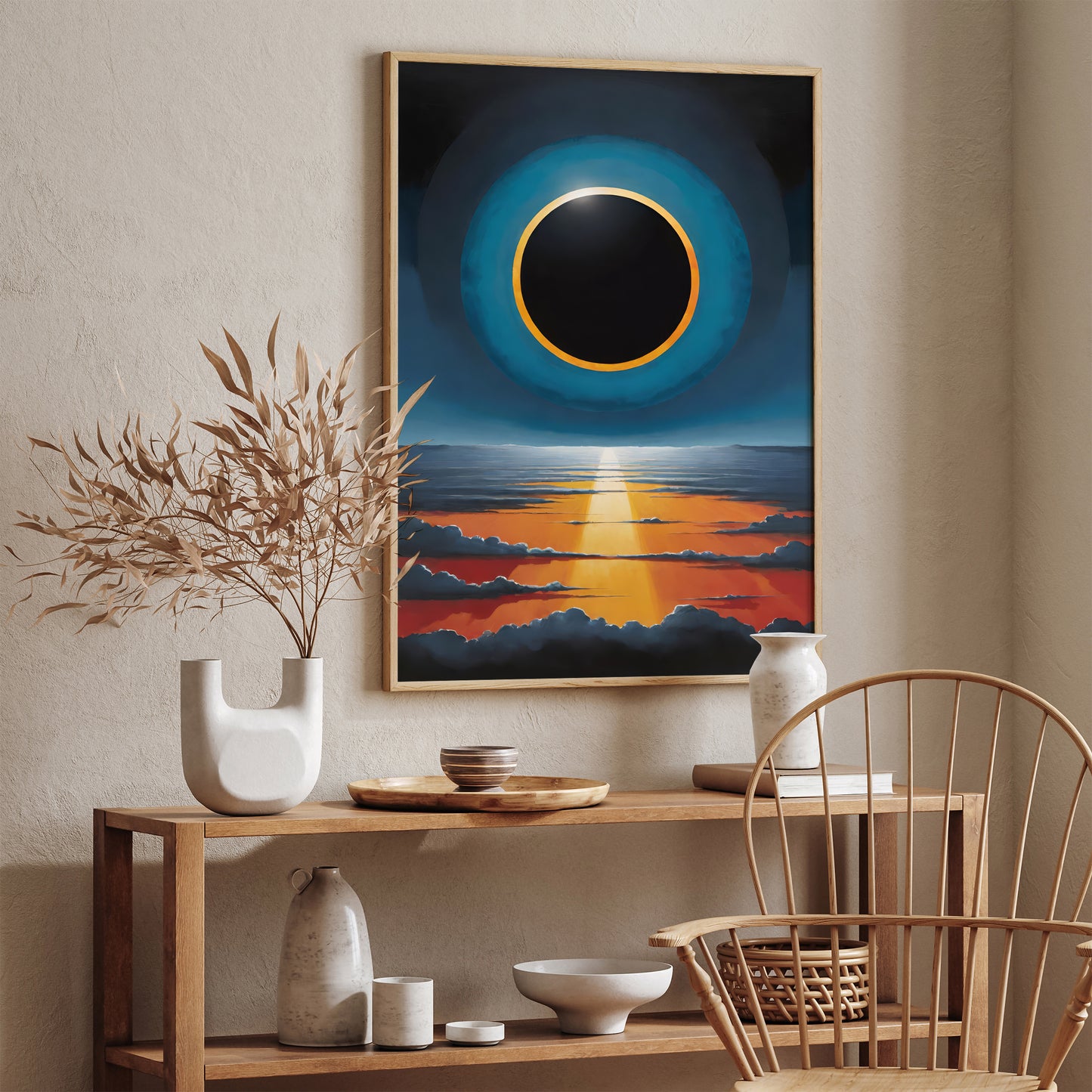 Total Eclipse Modern Art Print