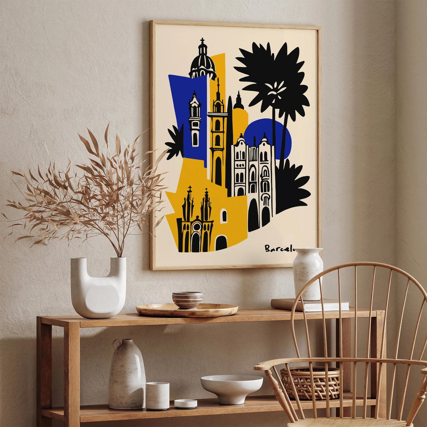 Barcelona Pop Art Print – Gaudi-Inspired Art