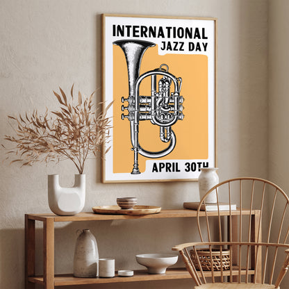 International Jazz Day Retro Poster