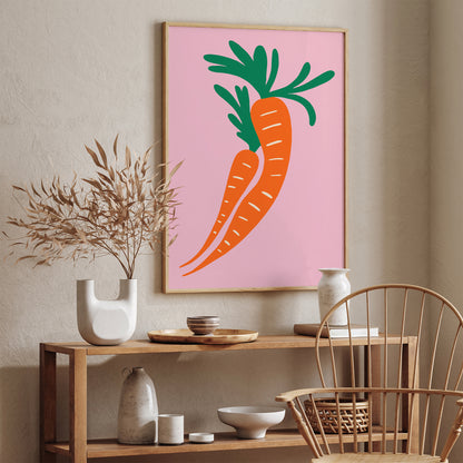 Carrots Eco Friendly Vegetarian Art Print