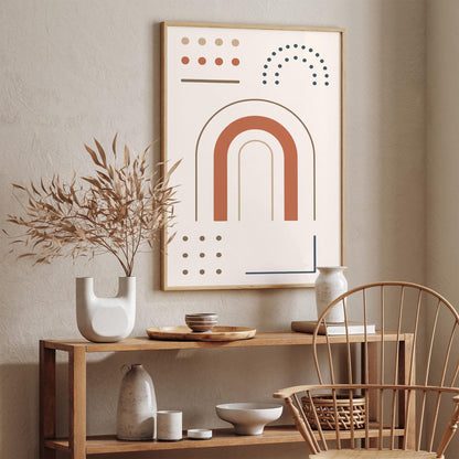 Modern Aesthetic Minimalist Art Print in Neutral Tones