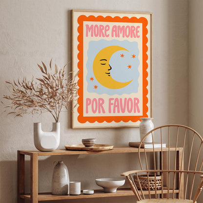 More Amore Por Favor Moon Poster