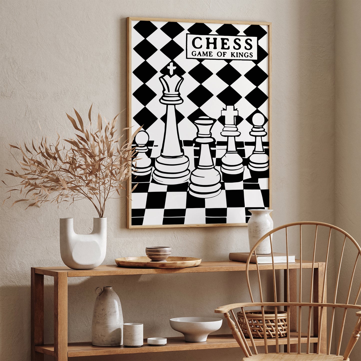 Chess - Game of Kings - Retro Poster