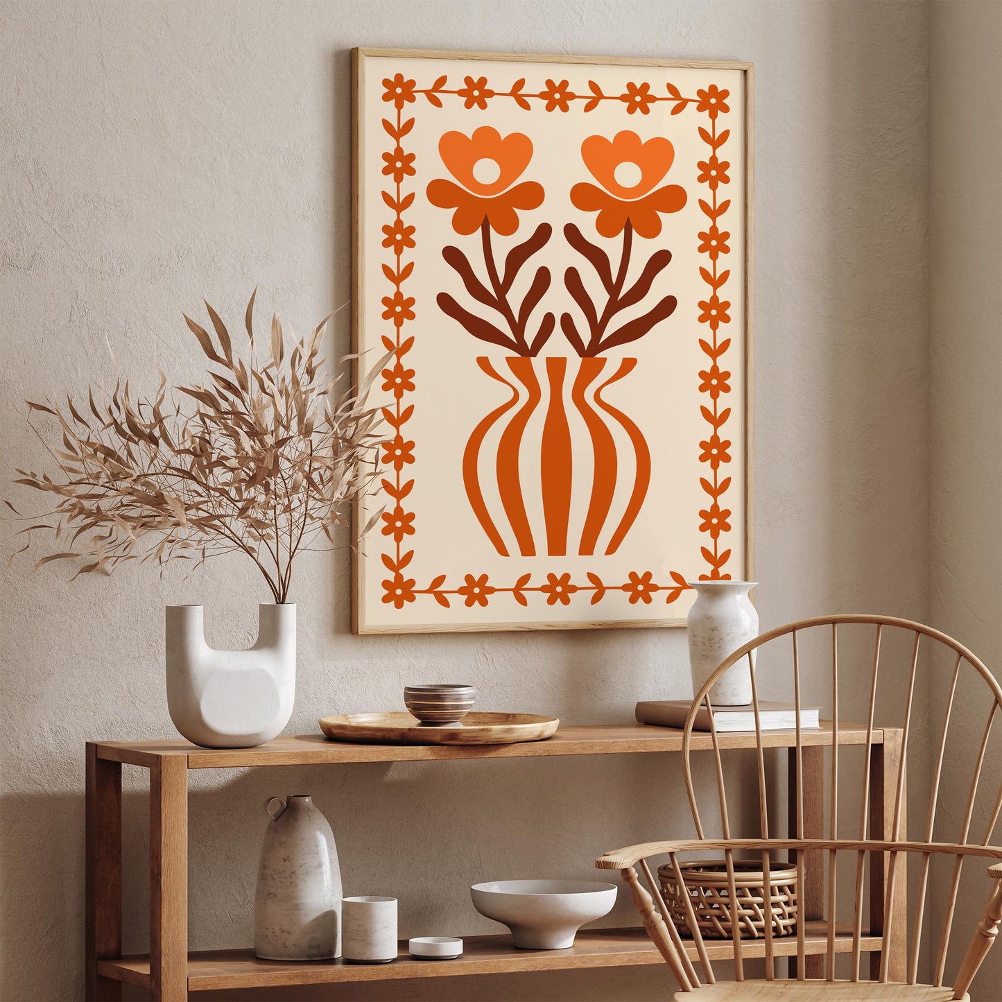 Retro Flowers Wall Art 2026