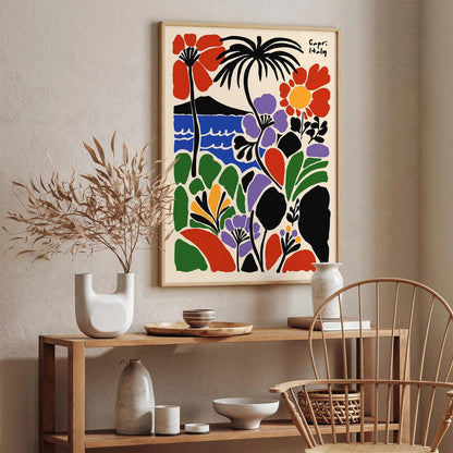 Capri Italy Tropical Travel Print