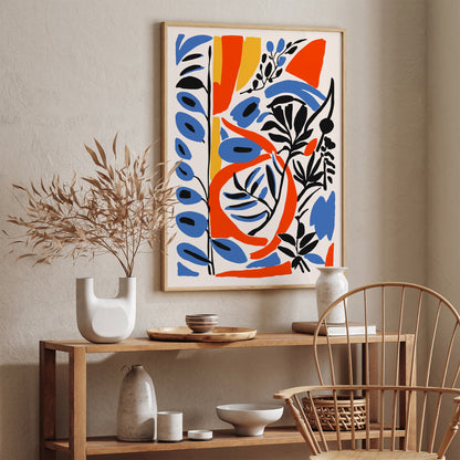 Eclectic Floral Poster - Colorful Botanical Art