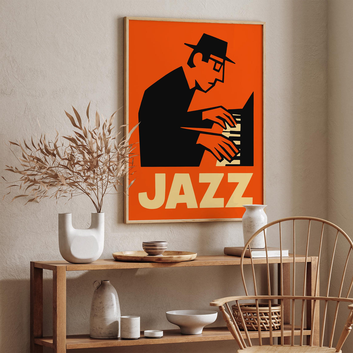 Retro Jazz Music Art Poster