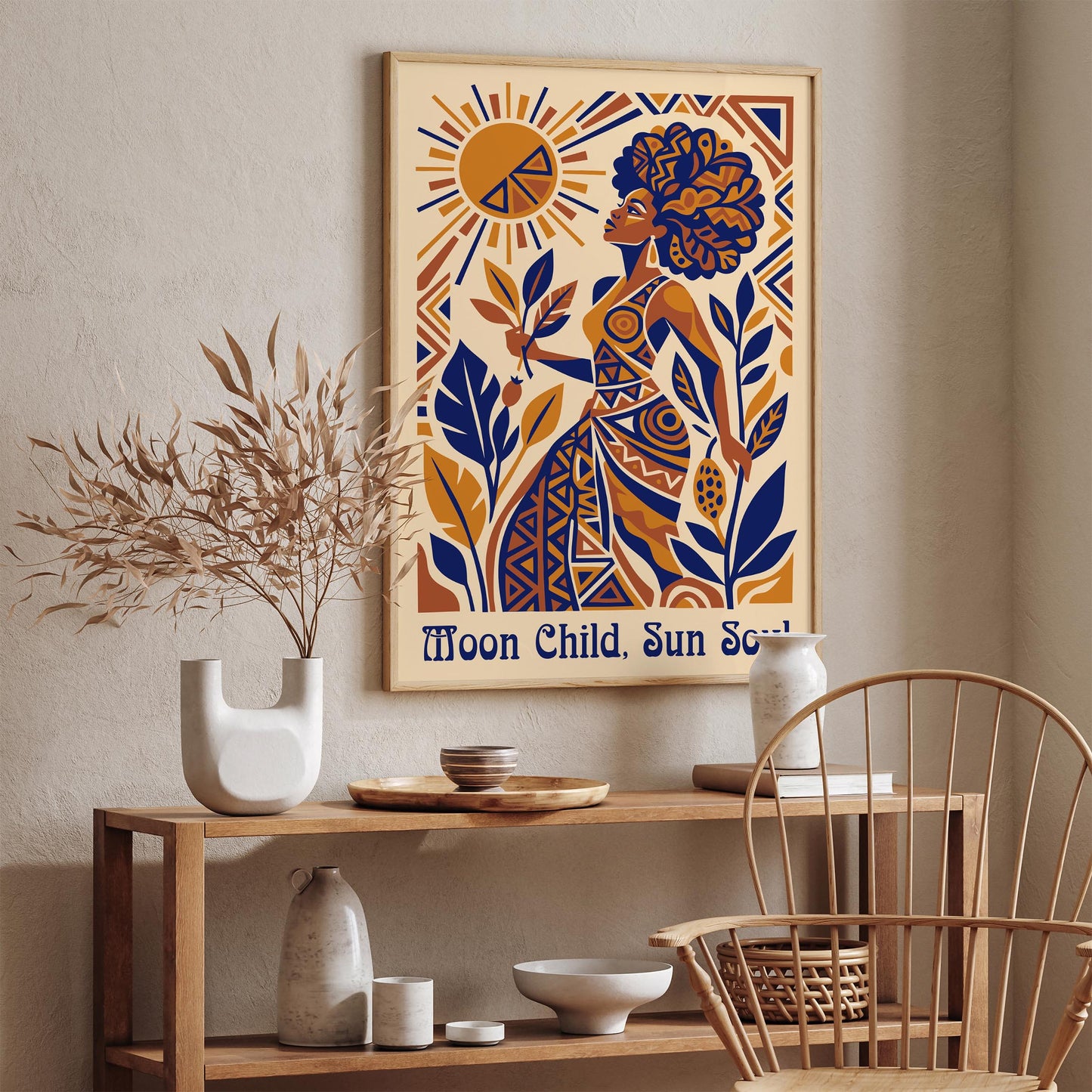 Moon Child Sun Soul Afrohemian Poster