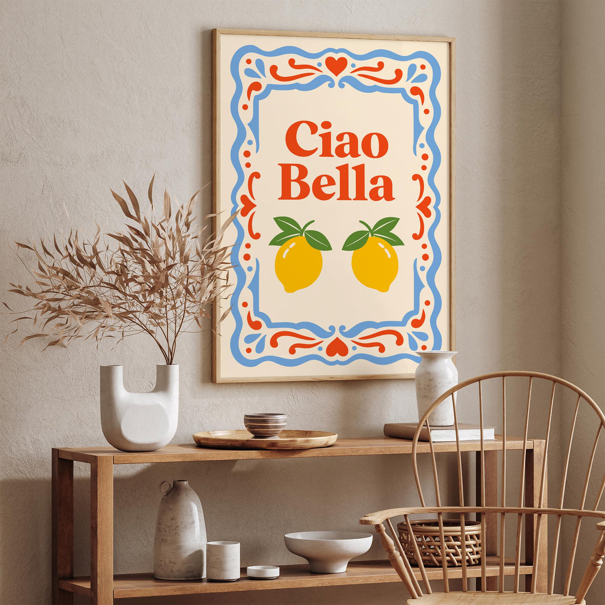Ciao Bella Italian Quote Poster