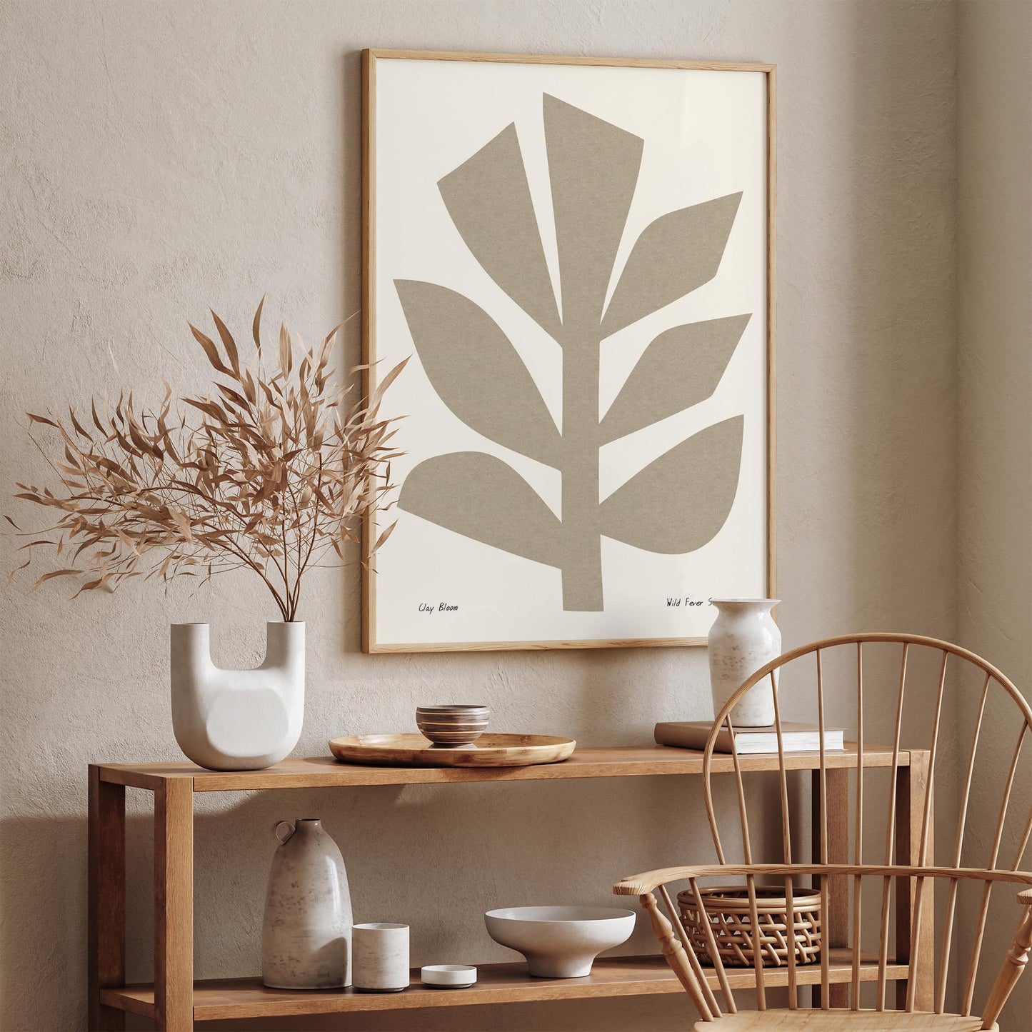 Clay Bloom Minimalist Poster