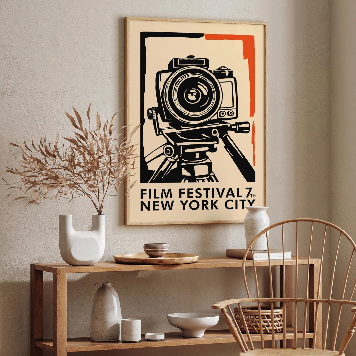 Retro NYC Movie Poster – Film Festival Wall Art Print