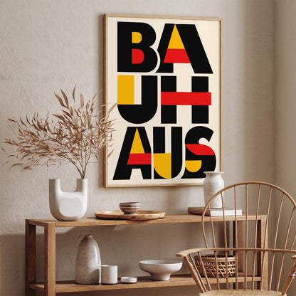Bauhaus Modern Typography Art Poster