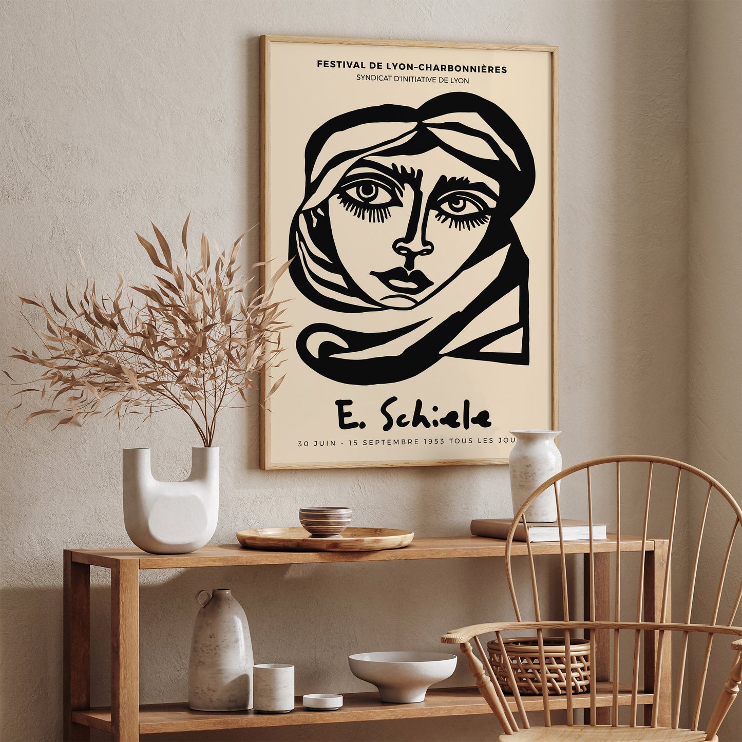 Egon Schiele Girl Face Poster