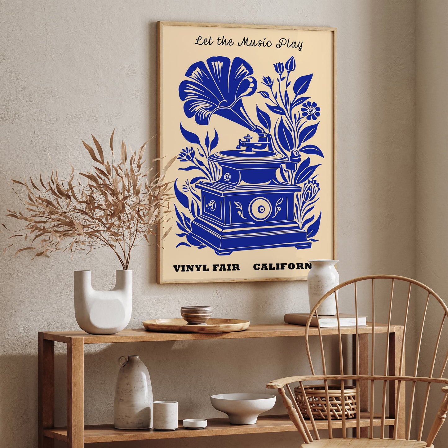 California Vinyl Fair Music Vintage Poster