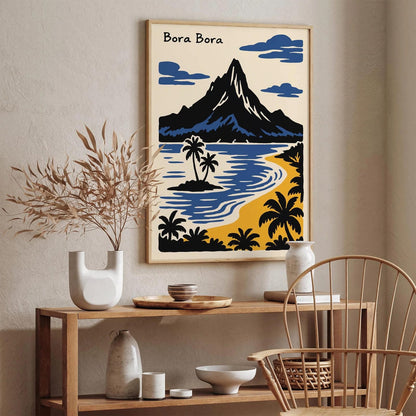 Bora Bora Poster - Honeymoon Gift Idea Wall Art Print