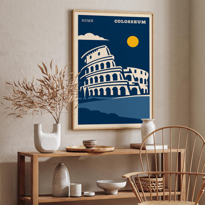 Colosseum Rome Travel Poster