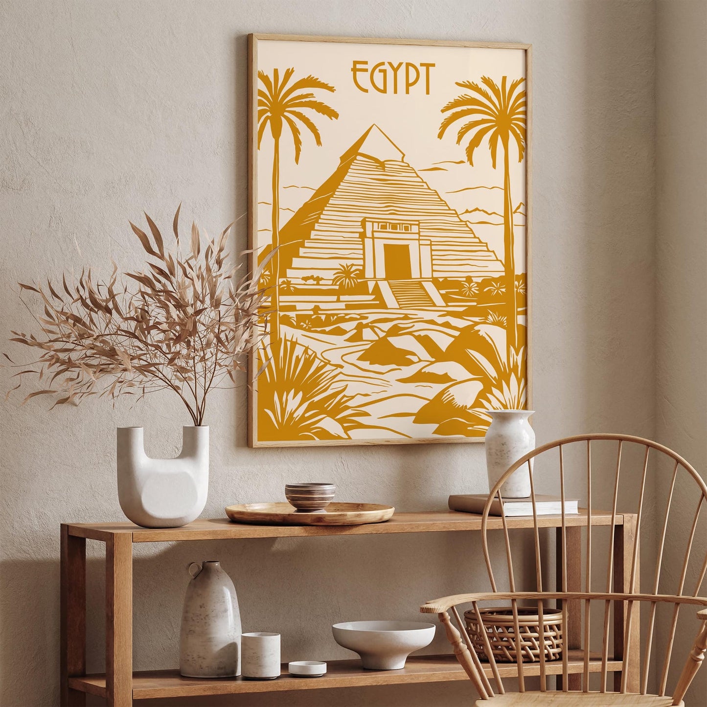 Egypt Travel Yellow Poster