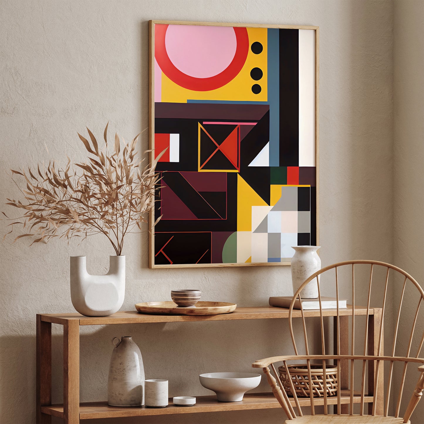 Mid-Century Modern Abstract Composition Poster