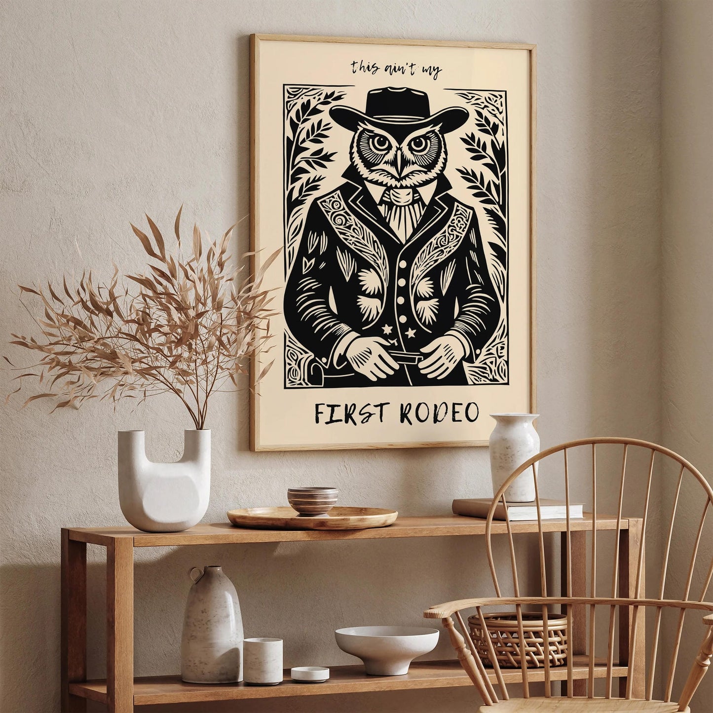 This Isn't My First Rodeo Poster, Funny Western Wall Art