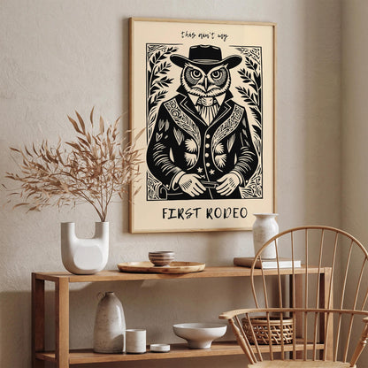This Isn't My First Rodeo Poster, Funny Western Wall Art