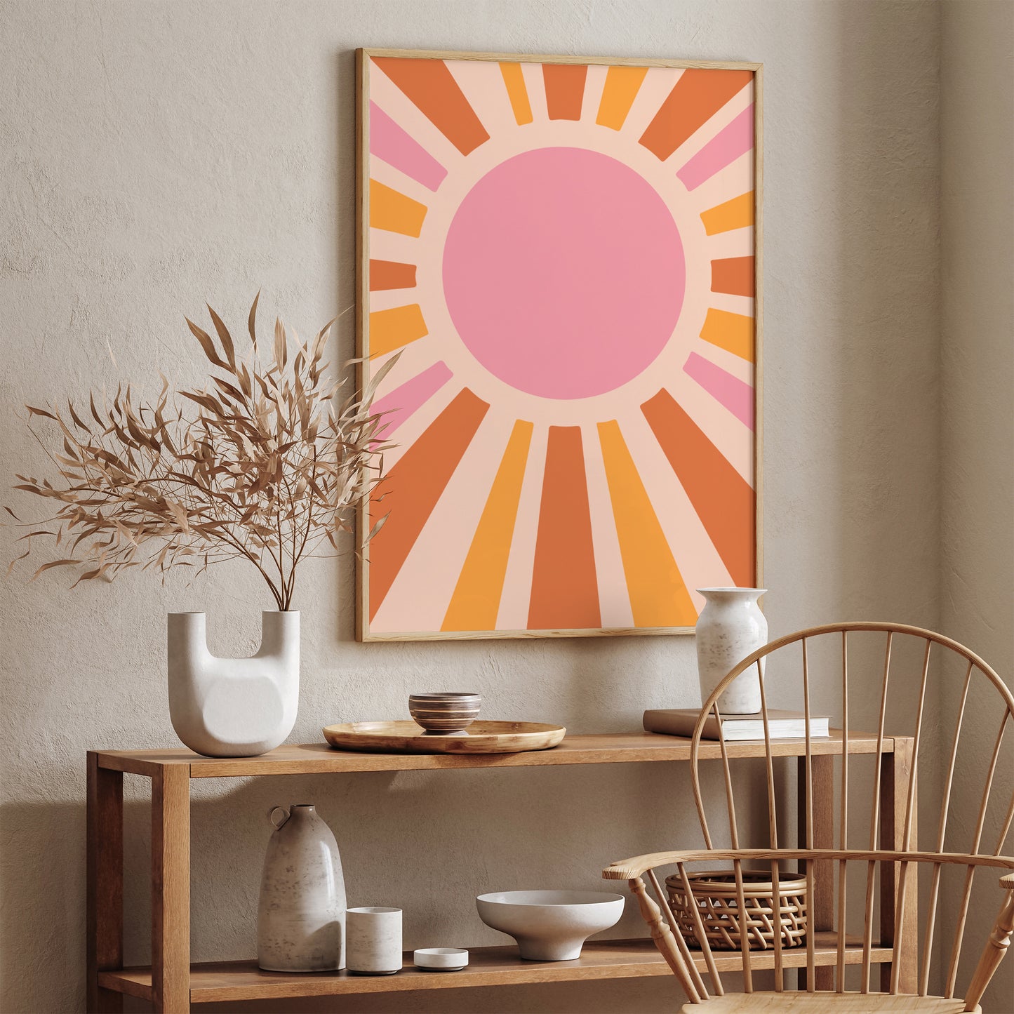 70s Inspired Sun Poster