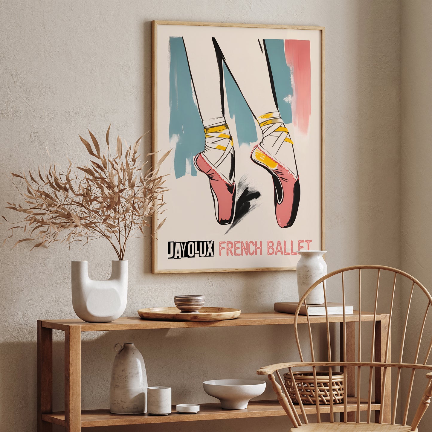 Jayolux French Ballerina Wall Art Print