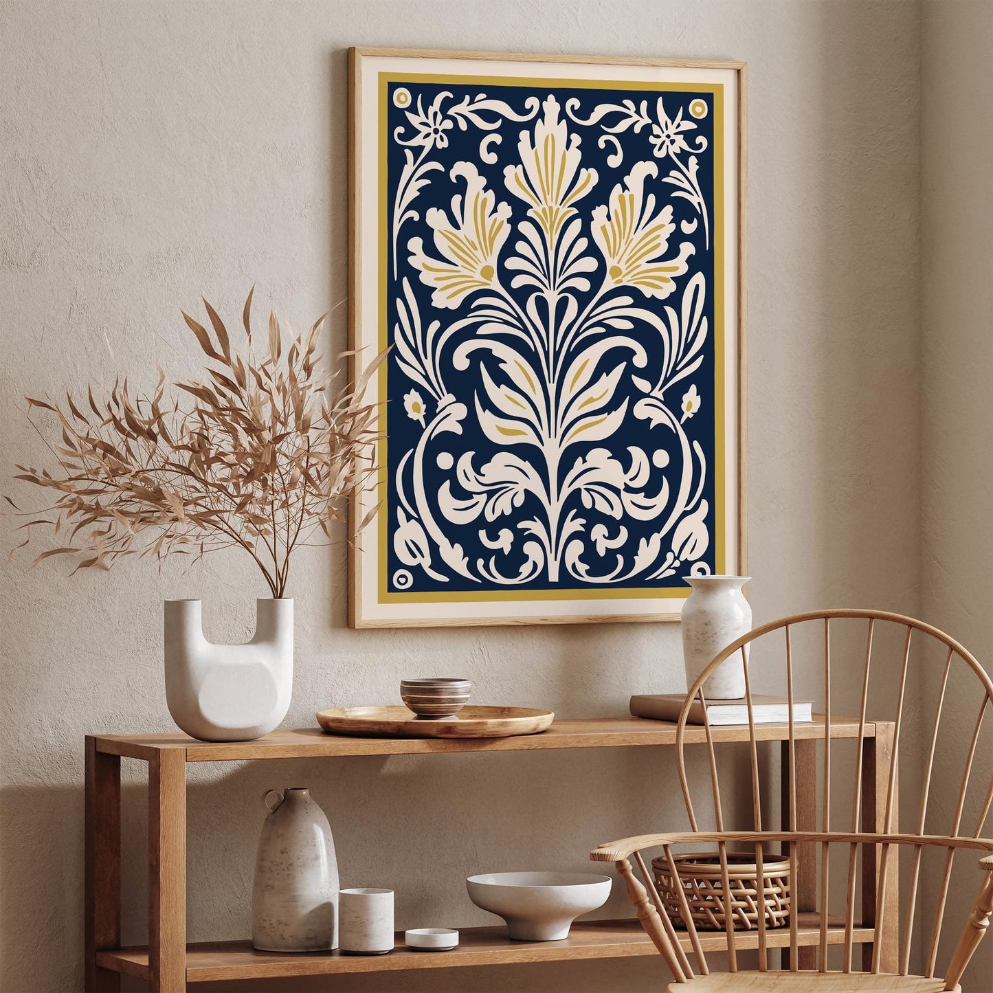 Elegant Rococo Botanical Print