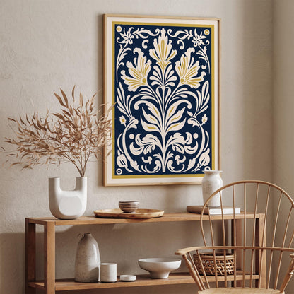 Elegant Rococo Botanical Print