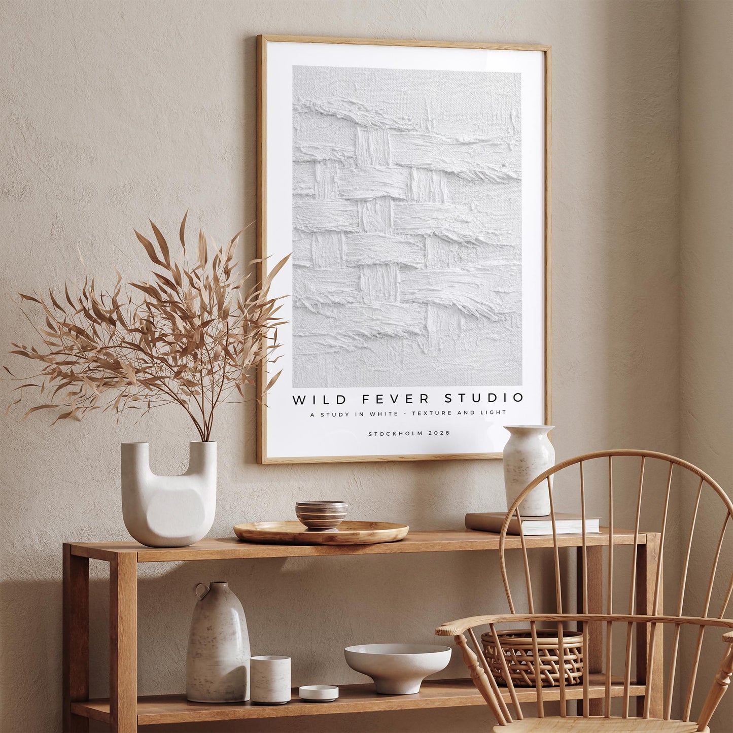 Wild Fever Studio White Texture Study Poster