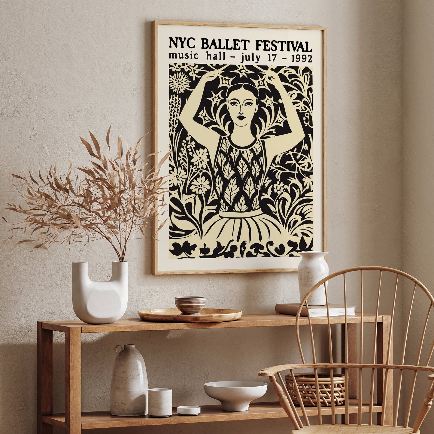 NYC Ballet Festival Linocut Poster