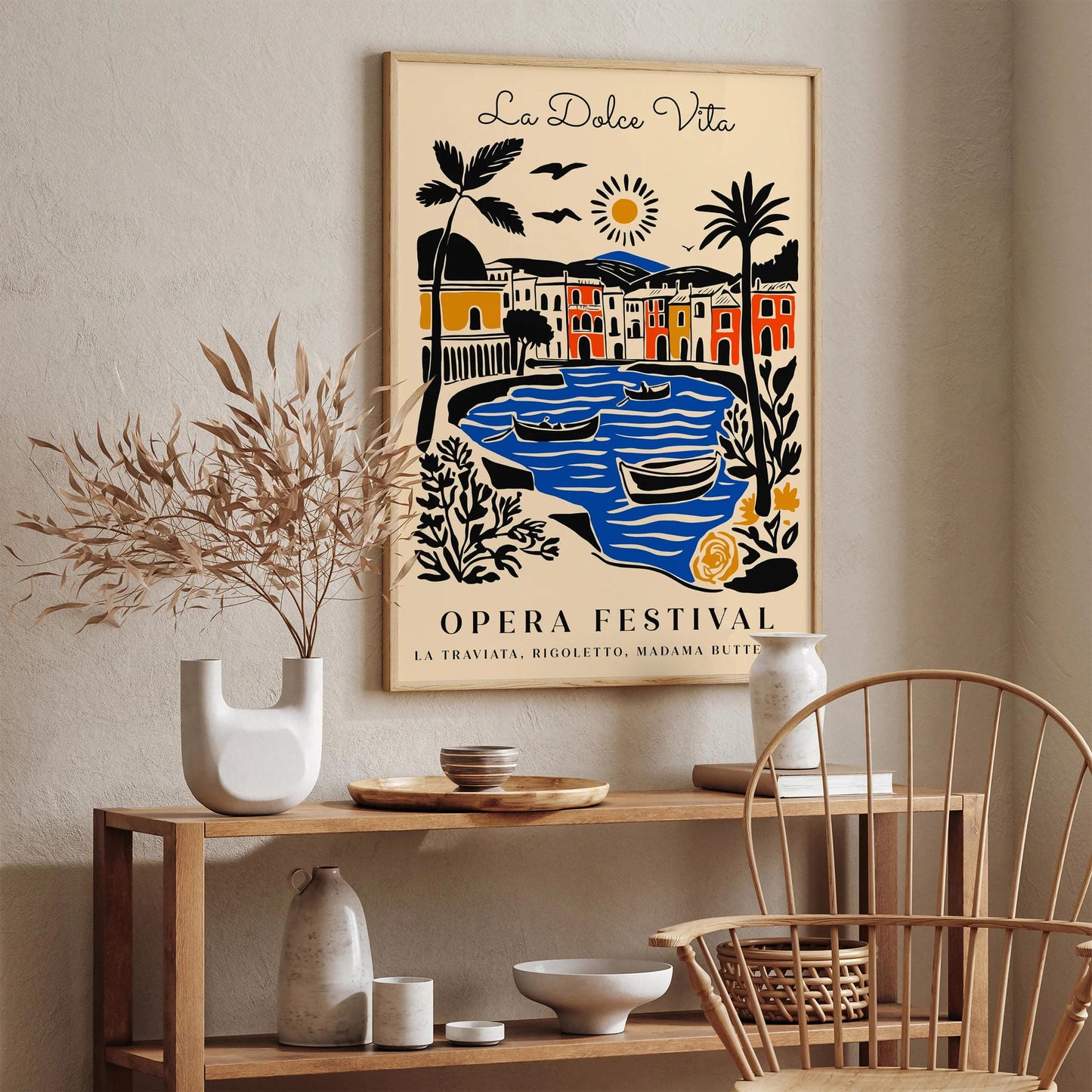 La Dolce Vita Italian Opera Poster – Festival Wall Art Decor