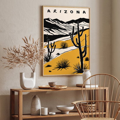 Arizona Desert Landscape Art Poster
