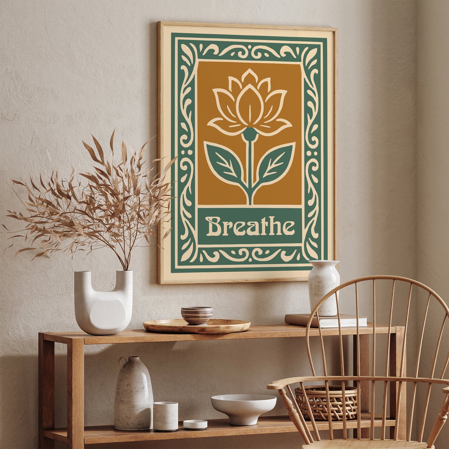 Breathe Art Print - Floral Wall Art