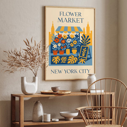 Flower Market New York City Poster