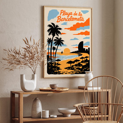 Playa de la Barceloneta Poster