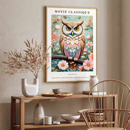 Cute Owl Pastel Colors Wall Art