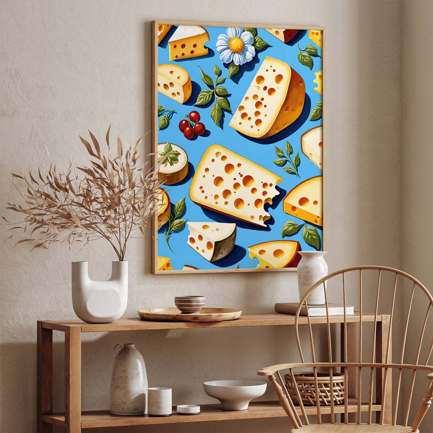 French Cheeses Kitchen Wall Art