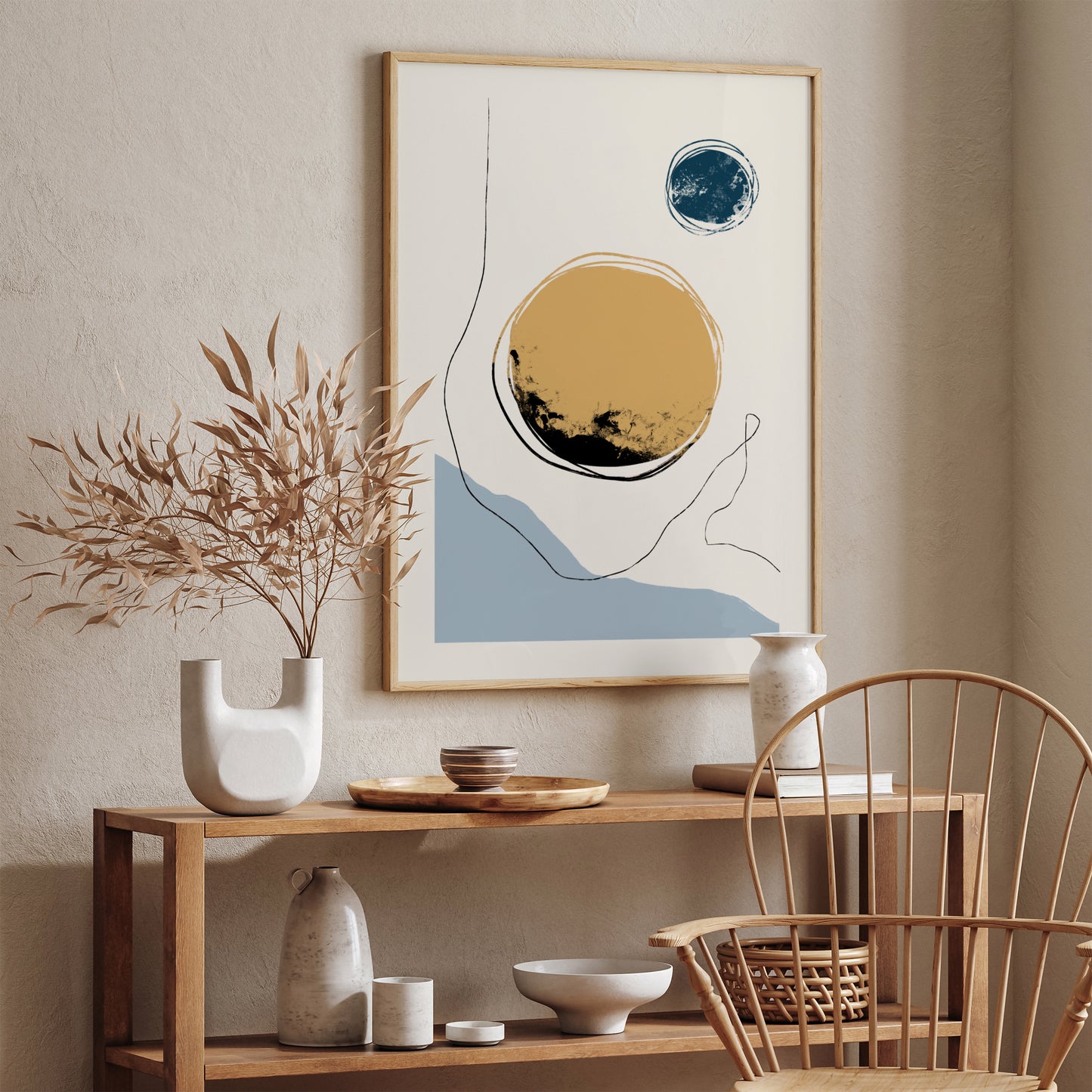 Nordic Minimalist Abstract Art Print