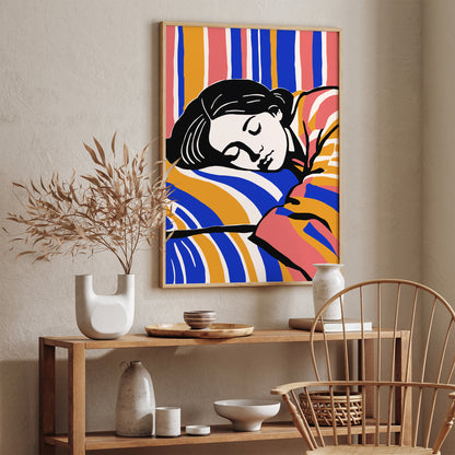Sleeping Beauty - Woman Portrait Art Print