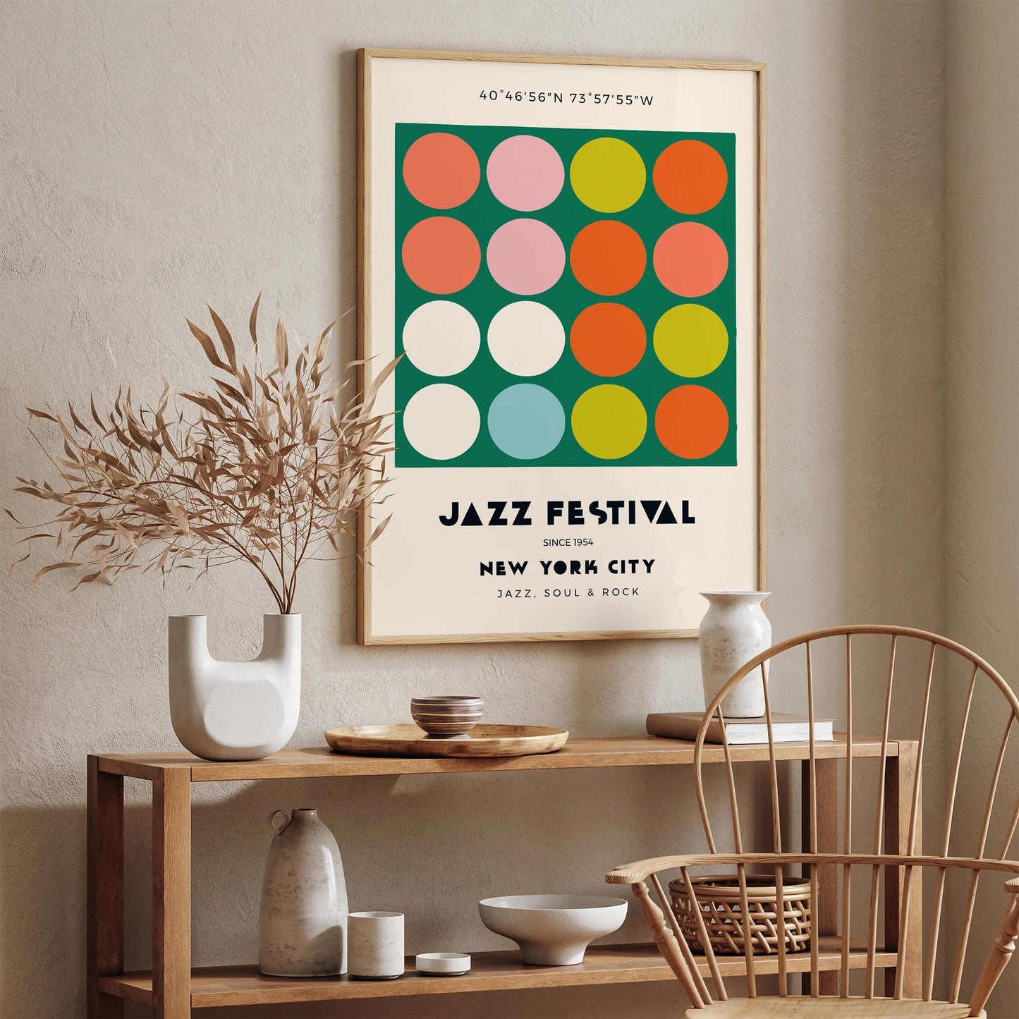Jazz Festival NYC Poster – Central Park Vintage Wall Art