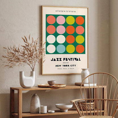 Jazz Festival NYC Poster – Central Park Vintage Wall Art
