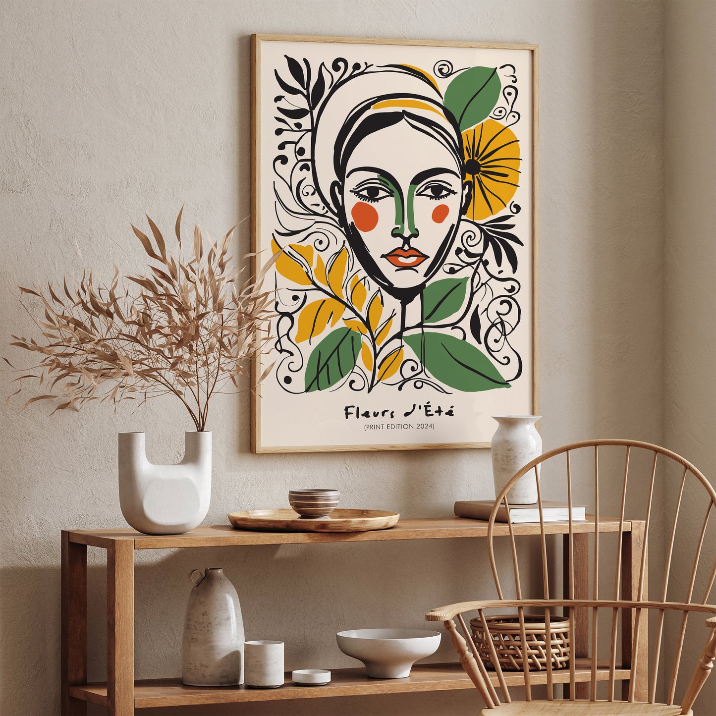 Woman in Flowers Wall Art