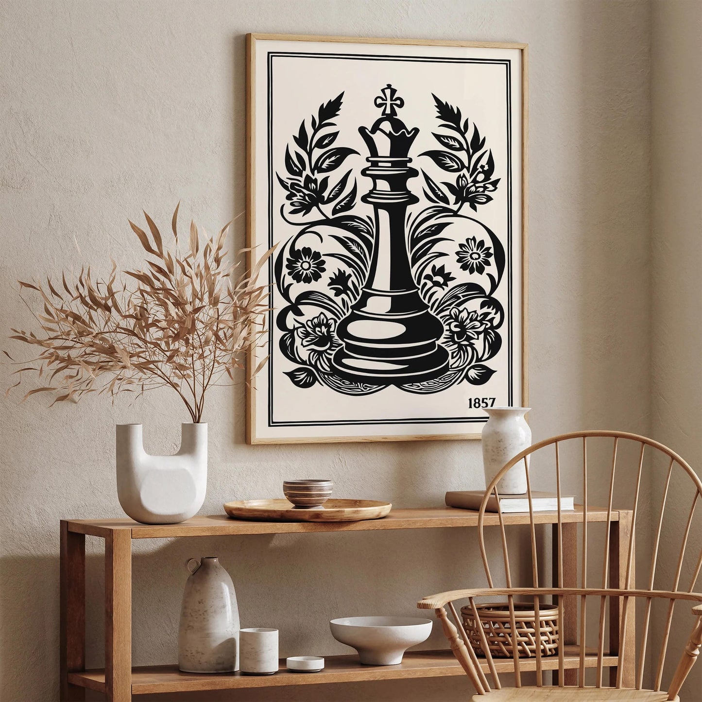 First American Chess Congress 1857 Vintage Poster