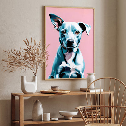 Cute Little Dog Pink Poster