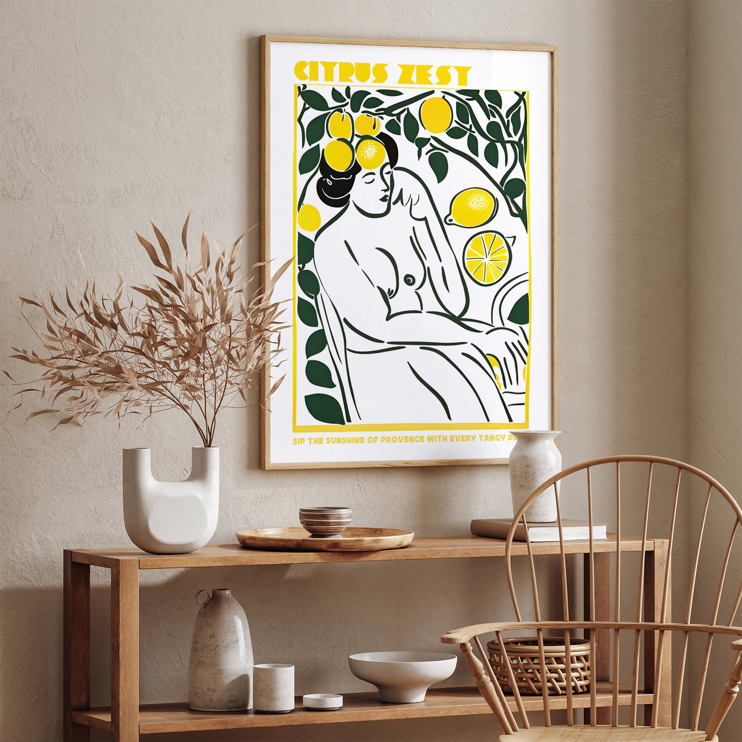 Citrus Zest Summer Retro Poster