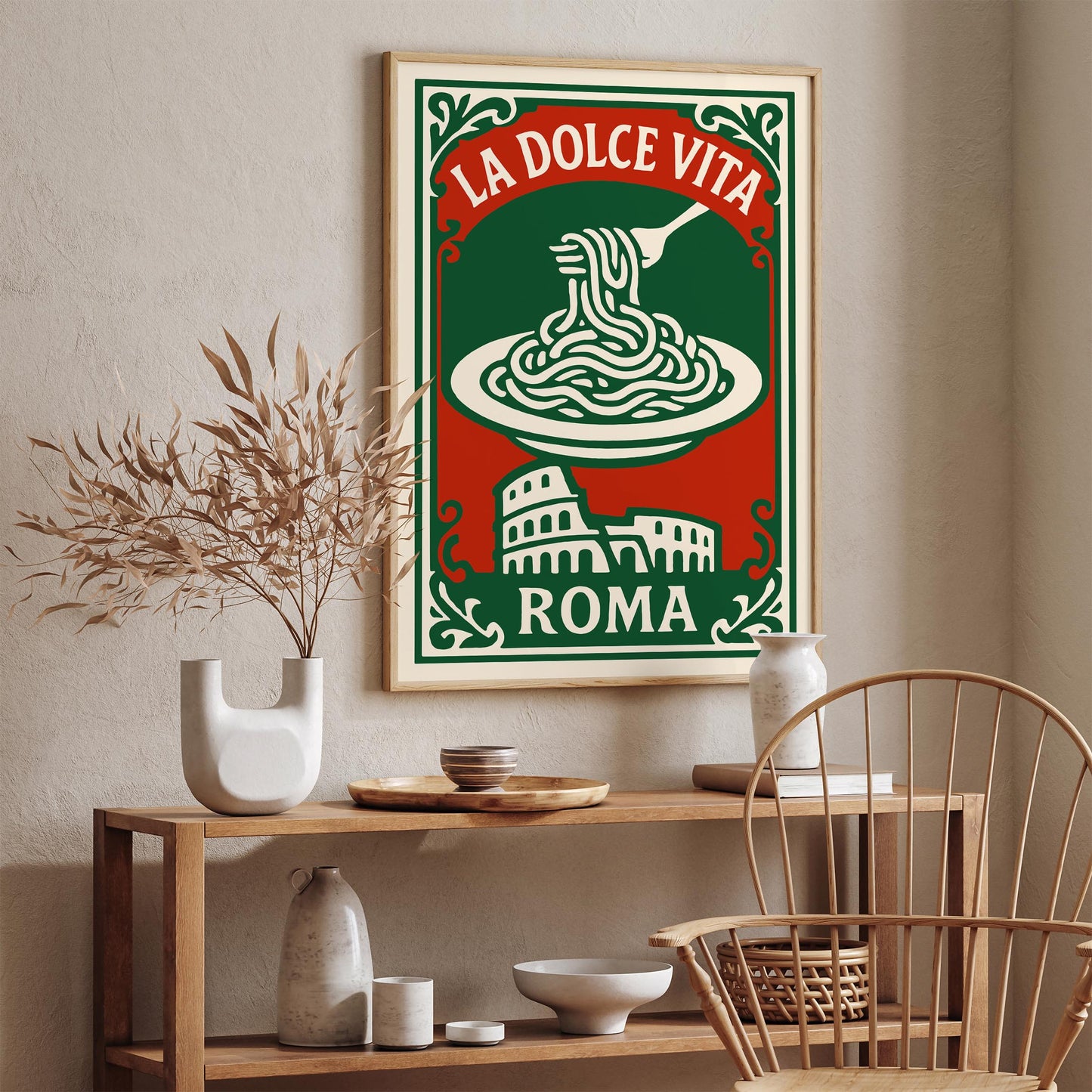 La Dolce Vita Poster - Roma Travel Art Print