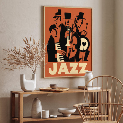 Jazz Night Music Poster - Retro Music Club Wall Art Decor