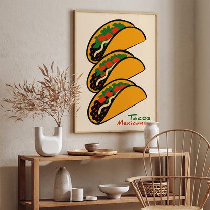 Tacos Mexicanos Food Kitchen Poster